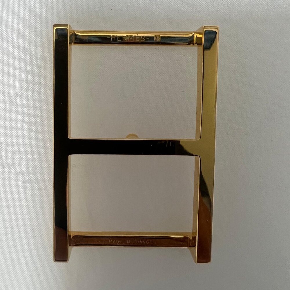 AUTHENTIC Hermès Permabrass Belt Buckle (with Hermès dustbag)
